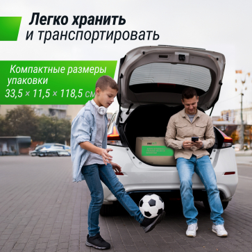 Ворота футбольные переносные UNIX Line стальные 300x200 см - 4